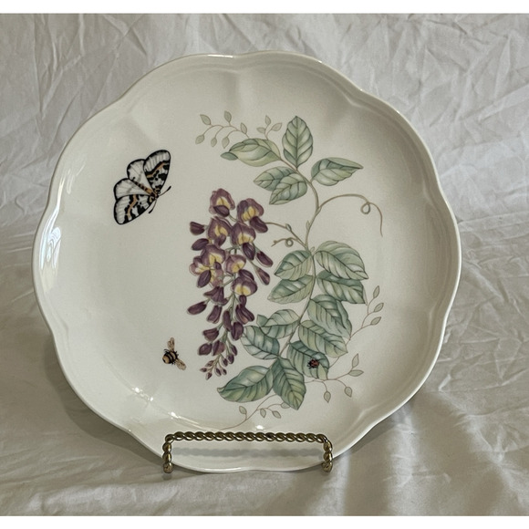 Lenox Other - Lenox Butterfly Meadow Eastern Tailed Blue Luncheon Plate 9 inch Scalloped Rim